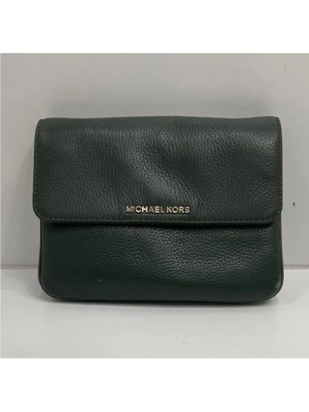 Michael Kors Forest Green Pebbled Leather Crossbody